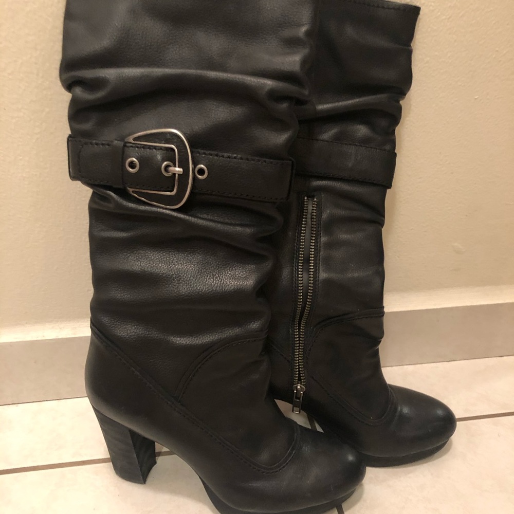 Nine West Leather High Heel Boots